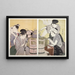 Scène de cuisine Daidokoro - Kitagawa Utamaro — indrammet kunstværk på væggen