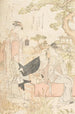 Profiter de la fraîcheur dans un jardin - Kitagawa Utamaro — visning af kunstværket