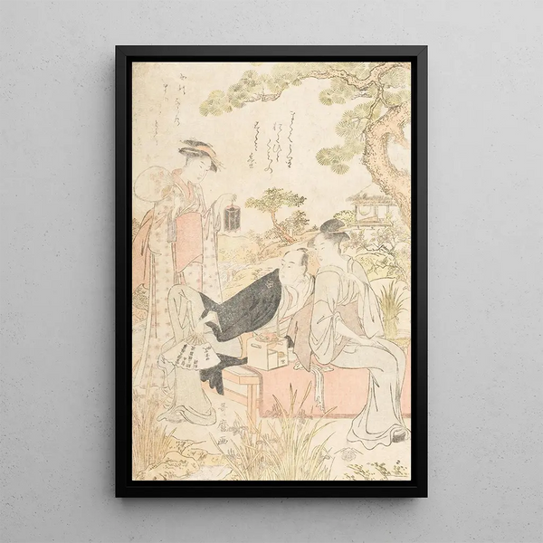 Kitagawa Utamaro - Enjoying the Cool in a Garden.webp