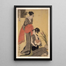 Gebon no zu Image de la classe inférieure - Kitagawa Utamaro — indrammet kunstværk på væggen