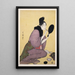 Kuchibeni Peindre les lèvres - Kitagawa Utamaro — indrammet kunstværk på væggen