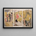 Le talus à Mimeguri - Kitagawa Utamaro — indrammet kunstværk på væggen