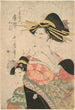 Portrait af skønhed Karakoto i Chjiya - Kitagawa Utamaro — visning af kunstværket