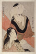 Shinshibari Tendeur de tissu - Kitagawa Utamaro — visning af kunstværket