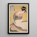 Shirauchikake Le surcot blanc - Kitagawa Utamaro — indrammet kunstværk på væggen