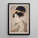 Servietten Tenugui - Kitagawa Utamaro — indrammet kunstværk på væggen