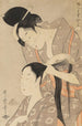 La coiffeuse - Kitagawa Utamaro — visning af kunstværket