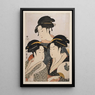 Kitagawa Utamaro - Tji san bijin Three beauties of the present day.webp