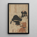 Serviette Tenuzui - Kitagawa Utamaro — indrammet kunstværk på væggen