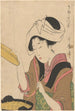 Kvinde, der laver mad - Kitagawa Utamaro — visning af kunstværket