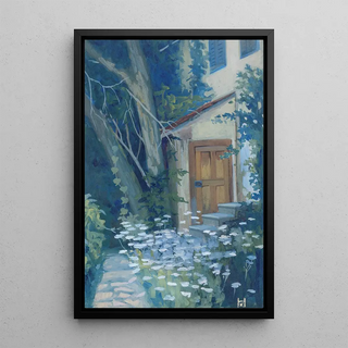 Klara Hasslwander - Gartenecke mit Schierlingsblten.webp