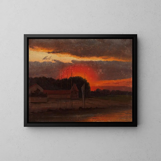 Knud Baade - The Elbe in Sunset.webp