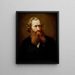 Portrait af maler J. F. Eckersberg - Knud Bergslien — indrammet kunstværk på væggen