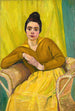 Dame siddende i en fletstol - Koloman Moser — visning af kunstværket