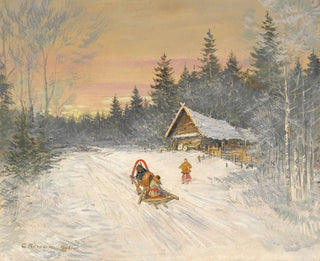 Konstantin Alexeevich Korovin - Russian Village Under Snow.webp
