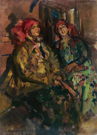 Konstantin Alexeevich Korovin - Two Girls In Peasant Costumes.webp