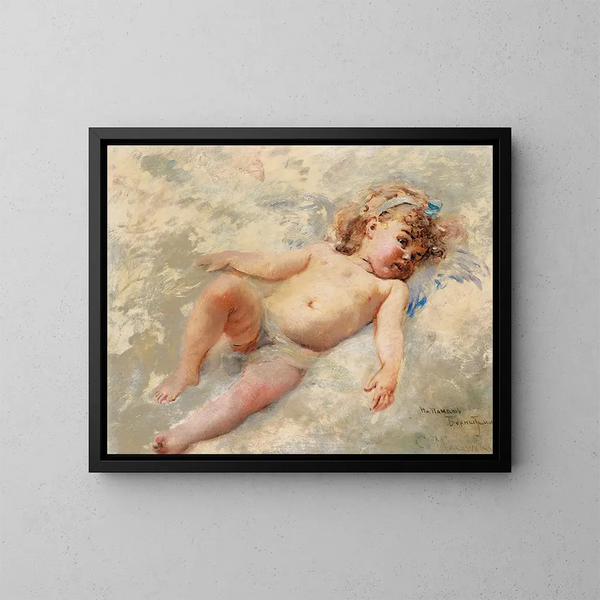 Chérubin - Konstantin Egorovich Makovsky — indrammet kunstværk på væggen