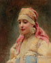 Portrait af en pige - Konstantin Egorovich Makovsky — visning af kunstværket
