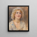 Portrait af en pige - Konstantin Egorovich Makovsky — indrammet kunstværk på væggen