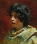 Portrait af en ung pige - Konstantin Egorovich Makovsky — visning af kunstværket