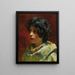 Portrait af en ung pige - Konstantin Egorovich Makovsky — indrammet kunstværk på væggen