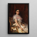 Portrait af en elegant med en vifte - Konstantin Egorovich Makovsky — indrammet kunstværk på væggen