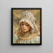 Portrait af en dame med en kokochnik - Konstantin Makovsky — indrammet kunstværk på væggen