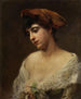 Portrait af en ung kvinde - Konstantin Makovsky — visning af kunstværket