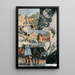 Ukendt titel Collagede billedpostkort Det kredsende - Kurt Schwitters — indrammet kunstværk på væggen
