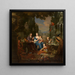 L'Artiste et sa Famille - Michiel Van Musscher — indrammet kunstværk på væggen