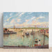 Reproduktion af maleriet L'Avant-port de Dieppe, eftermiddag, lyst vejr - Camille Pissarro