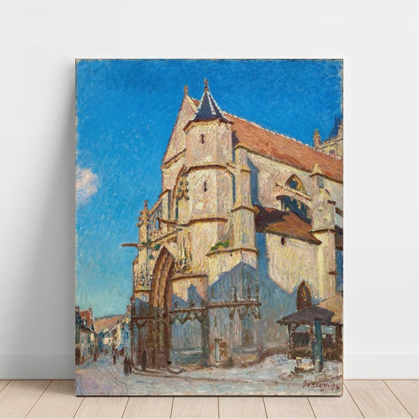 Reproduktion af maleriet L'Église de Moret (Le Soir) - Alfred Sisley