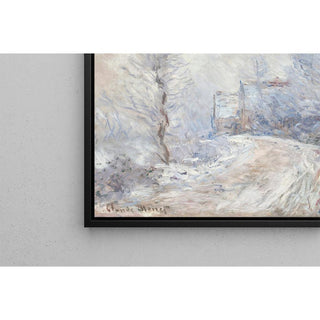 L'Entrée de Giverny sous la Neige - Claude Monet | Reproduction Tableau Décoration murale affiche copie
