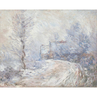 L'Entrée de Giverny sous la Neige - Claude Monet | Reproduction Tableau Décoration murale affiche copie