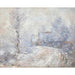 Reproduktion af maleriet L'Entrée de Giverny under sneen - Claude Monet
