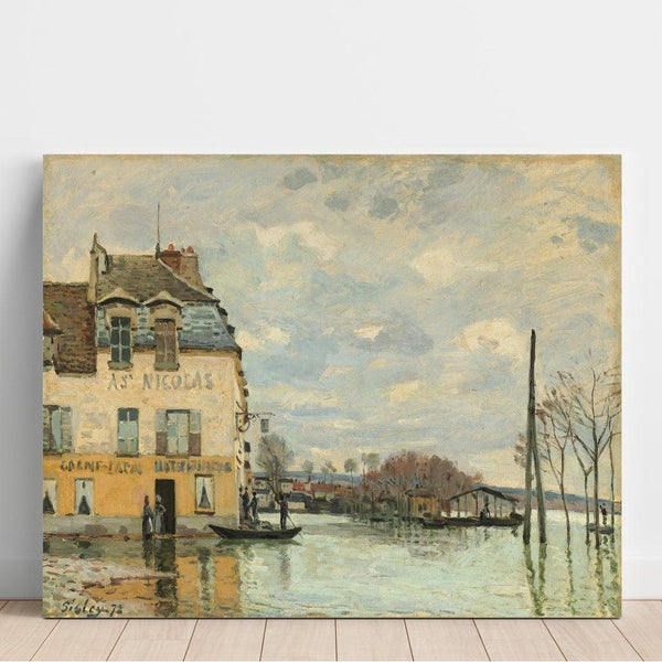 Reproduktion af maleriet Løbet af floden i Port-Marly - Alfred Sisley
