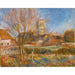 Reproduktion af maleriet L'Église i Essoyes - Pierre-Auguste Renoir