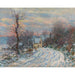 Reproduktion af maleriet af Giverny om vinteren - Claude Monet