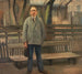 L'homme près du banc - Carl Vilhelm Meyer — visning af kunstværket