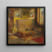 L'intérieur de l'atelier de l'artiste - Viktor Kiss — indrammet kunstværk på væggen