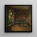 La Bibliothèque de Thorvald Boeck - Harriet Backer — indrammet kunstværk på væggen