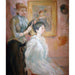 Reproduktion af maleriet La Coiffure - Berthe Morisot