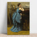 Reproduktion af maleriet La Dame en bleu af Jean-Baptiste-Camille Corot