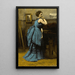 Reproduktion af maleriet La Dame en bleu af Jean-Baptiste-Camille Corot