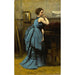 Reproduktion af maleriet La Dame en bleu af Jean-Baptiste-Camille Corot