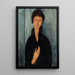 Reproduktion af maleriet La Femme aux yeux bleus - Amedeo Modigliani