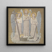 La Foi, l'Espérance et la Charité veillant sur sainte Geneviève au berceau - Pierre Puvis de Chavannes — indrammet kunstværk på væggen
