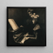 La Leçon de piano - Firmin Baes — indrammet kunstværk på væggen
