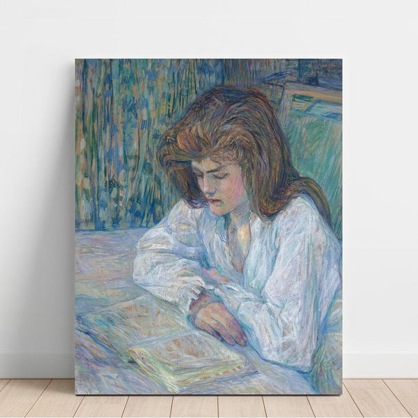 Reproduktion af maleriet La Liseuse - Henri de Toulouse-Lautrec
