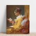 Reproduktion af maleriet La Liseuse af Jean-Honoré Fragonard